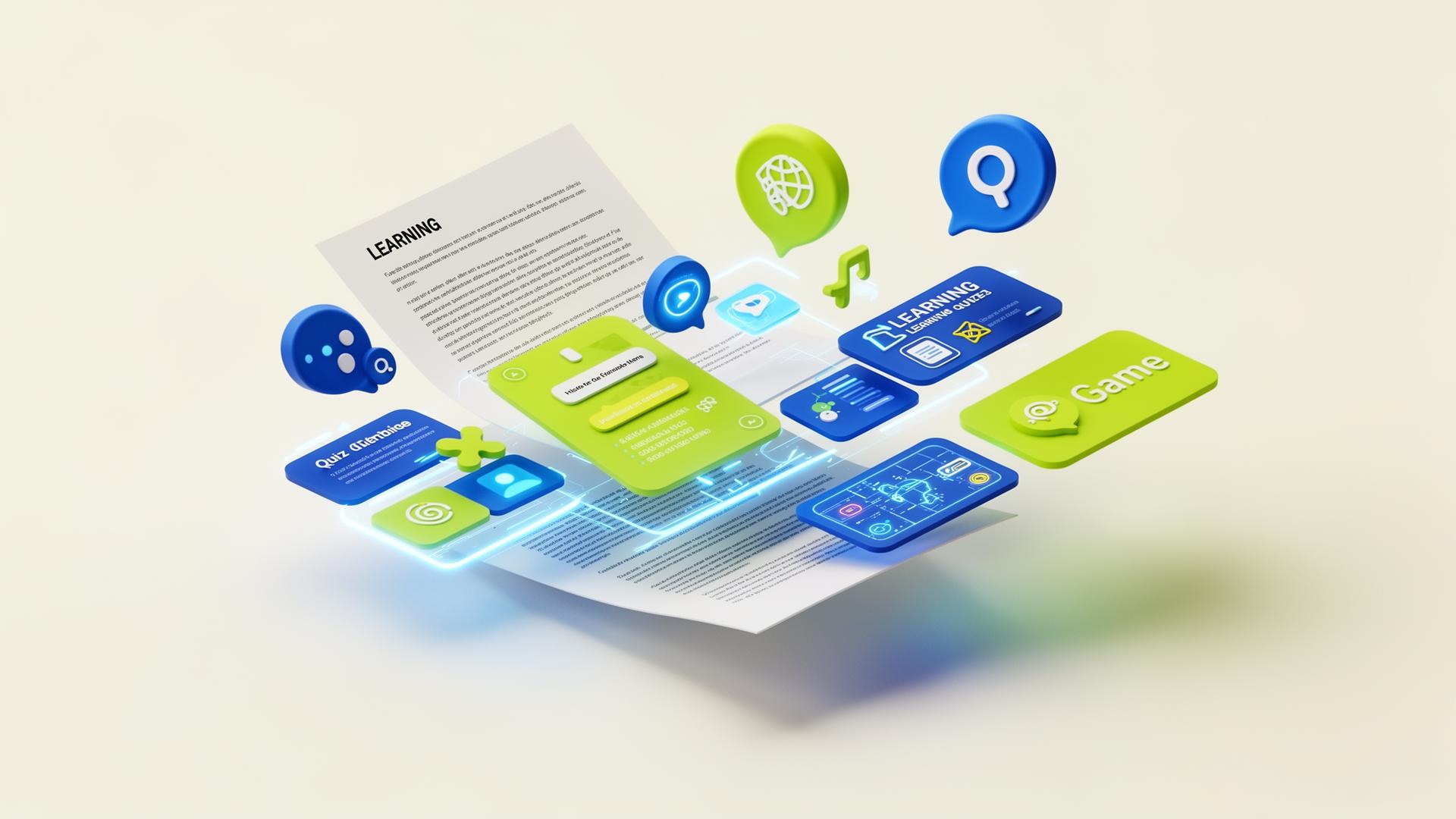 Document being transformed into a personalized learning experience